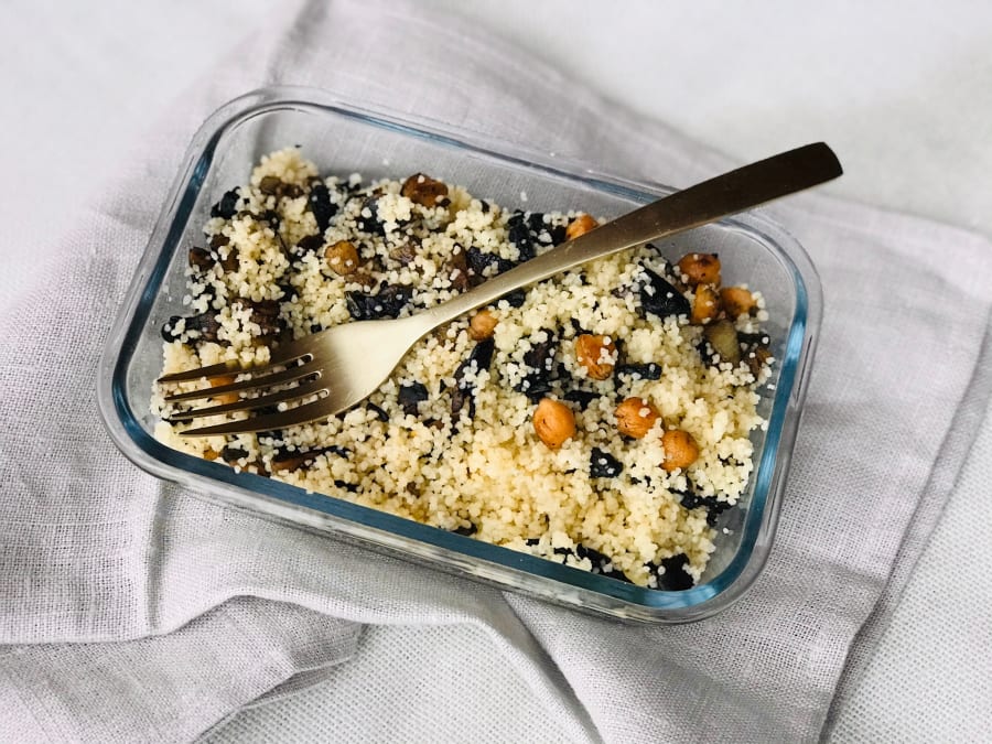 Couscous with Chickpeas and Mushrooms