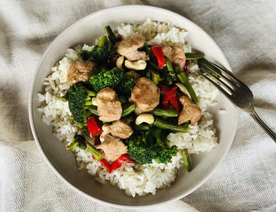 Chicken and Broccoli Sauté with Rice