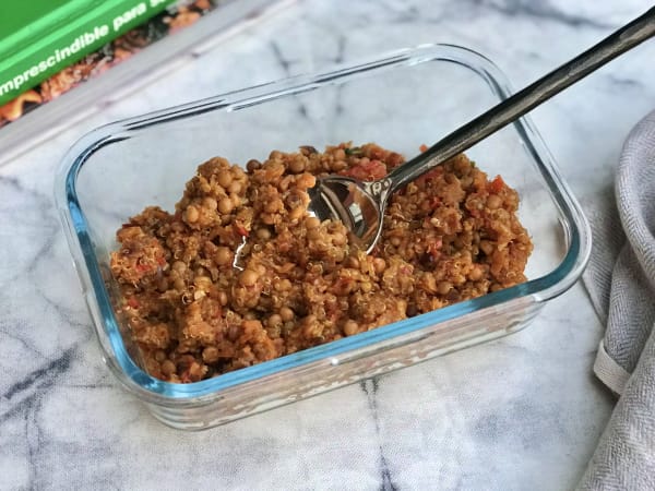 Quinoa with Lentils and Red Bell Pepper
