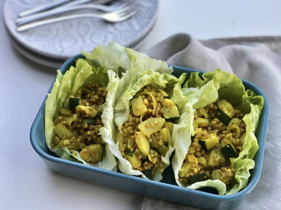 Salteado de Trigo Sarraceno y Calabacín con Curry