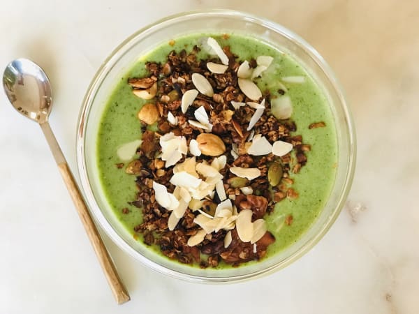 Green Smoothie Bowl with Granola