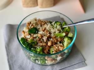 TVP with Broccoli and Rice