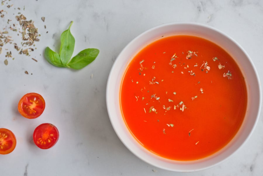 Oven Roasted Tomato and Red Bell Pepper Soup
