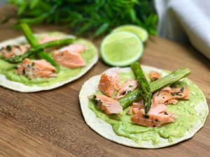 Salmon and Wild Asparagus Tacos