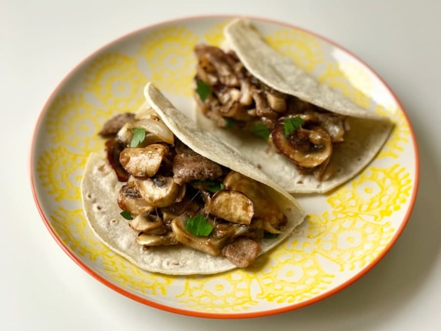 Tacos de Ternera con Champiñones