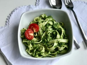 Tagliatelle with Spinach Pesto