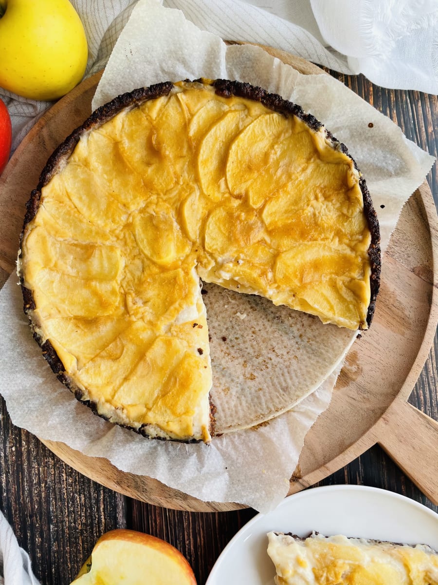 Tarta de Queso y Manzana