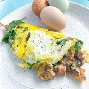 Mushroom and Spinach Omelet
