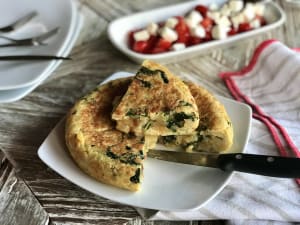 Potato and Spinach Omelet 