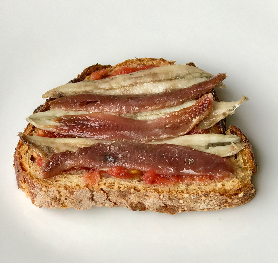 Tosta de Boquerón y Anchoa