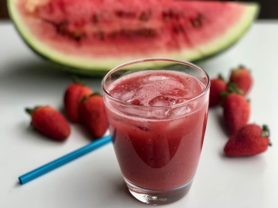 Strawberry and Watermelon Juice